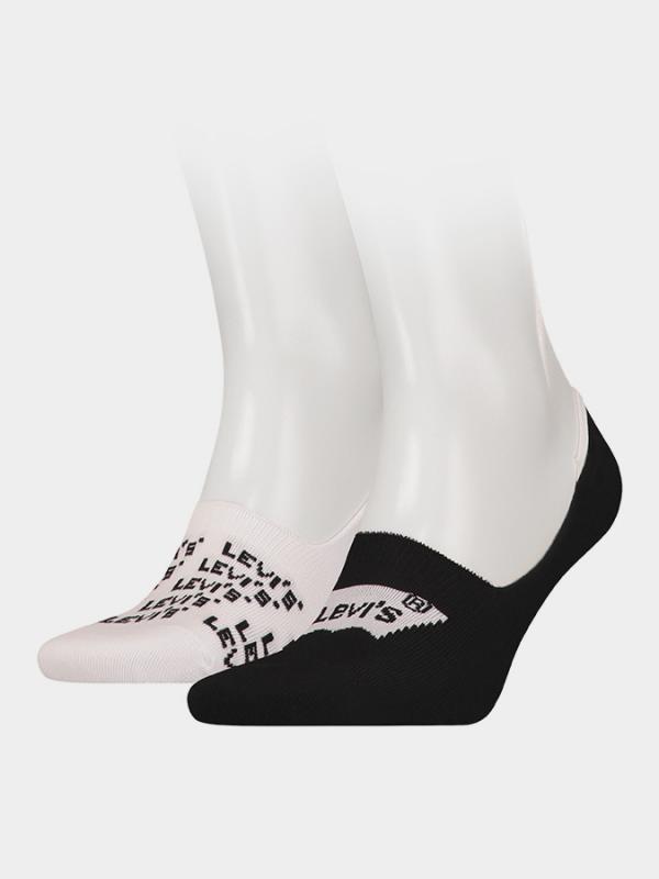 Ponožky LEVI\'S 168Sf Low Rise Logo Aop 2 Pack Barevná