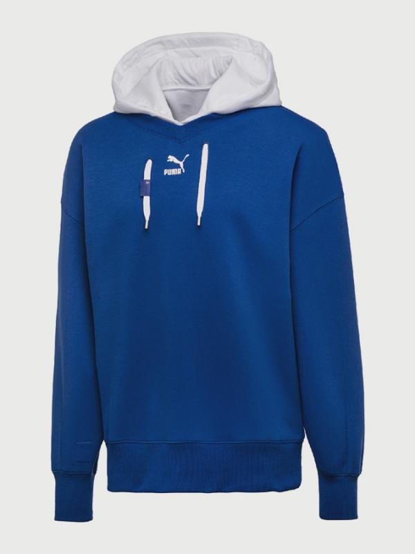 Mikina Puma x ADER Hoodie Modrá