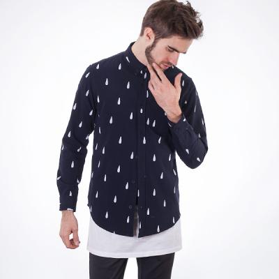 Košile by Parra rain drops navy light