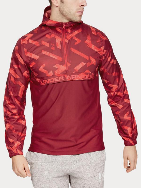 Mikina Under Armour Sportstyle Woven Layer Červená