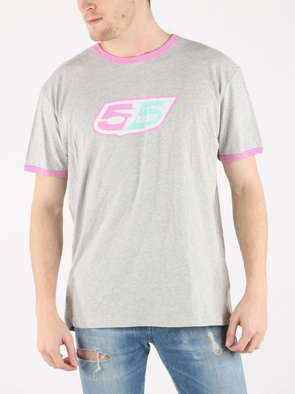 Tričko Diesel LOGOCONTRAST T-SHIRT Šedá