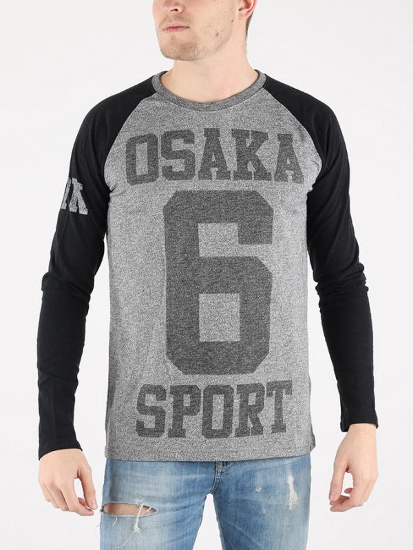 Tričko Superdry OSAKA SPORT L/S TEE Šedá