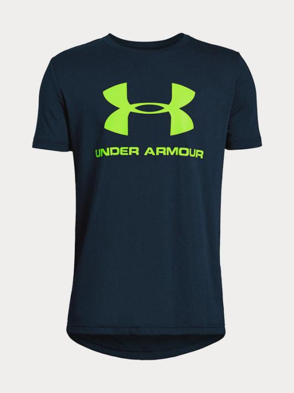 Tričko Under Armour Sportstyle Logo Ss Modrá