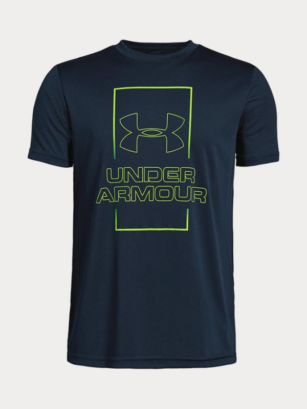Tričko Under Armour Vertical Box Tee Modrá