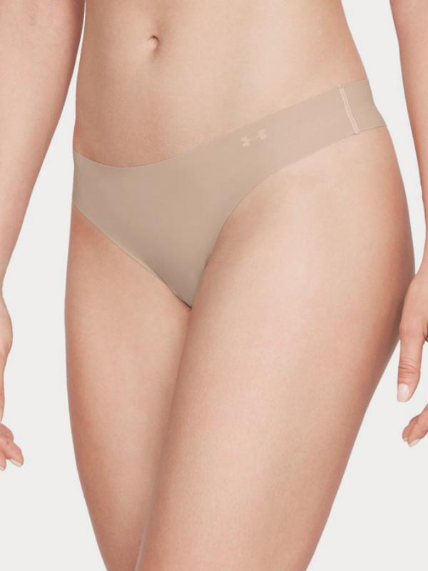 Kalhotky Under Armour Ps Thong 3Pack Hnědá