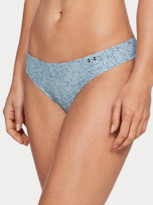 Kalhotky Under Armour Ps Thong 3Pack Print Modrá