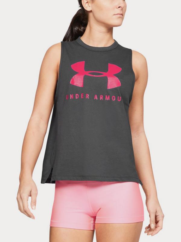 Tílko Under Armour Sportstyle Graphic Muscle Tank Šedá