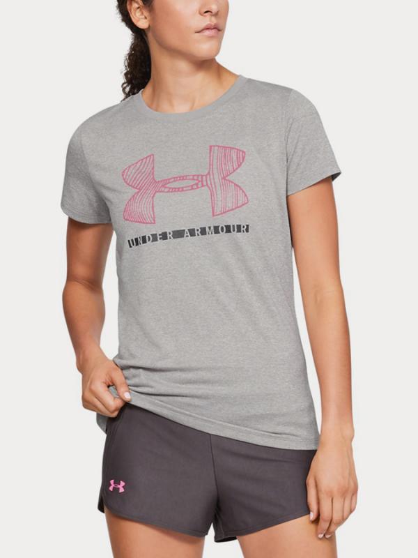 Tričko Under Armour Tech Ssc Graphic Šedá