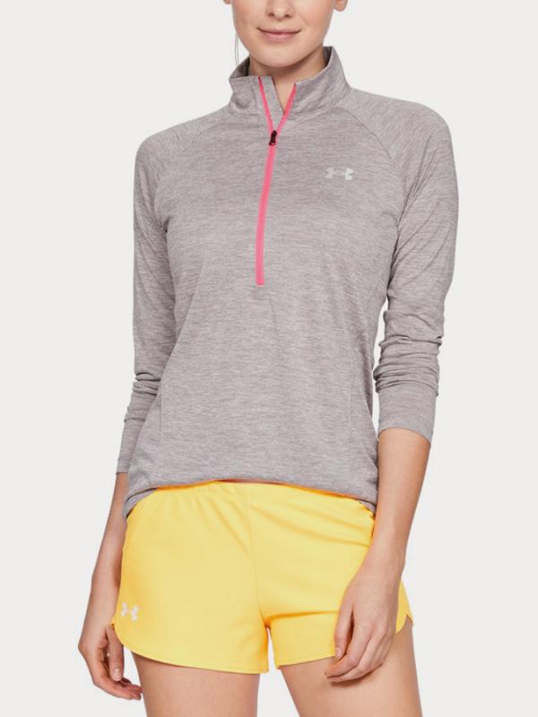 Tričko Under Armour Tech 1/2 Zip - Twist Šedá