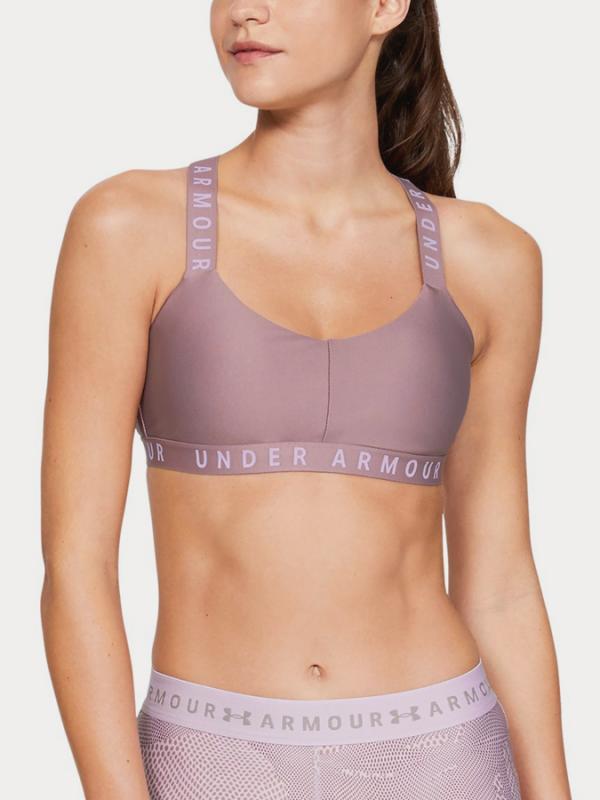 Podprsenka Under Armour Wordmark Strappy Sportlette Fialová