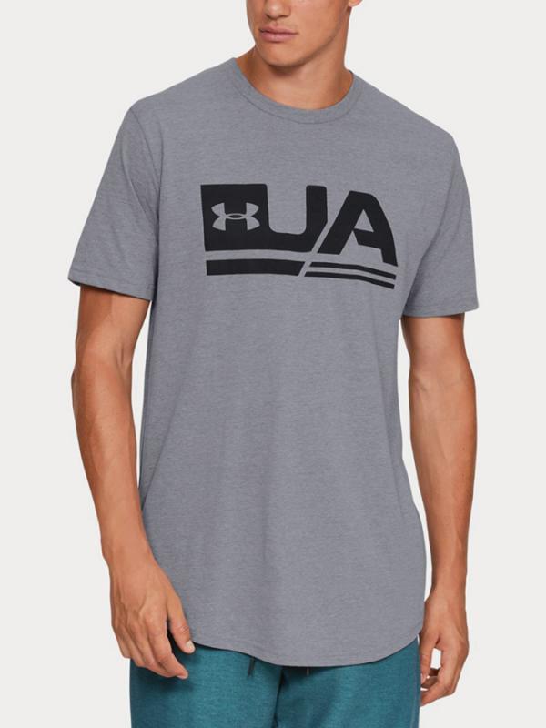 Tričko Under Armour Sportstyle Ss Drop Hem Šedá