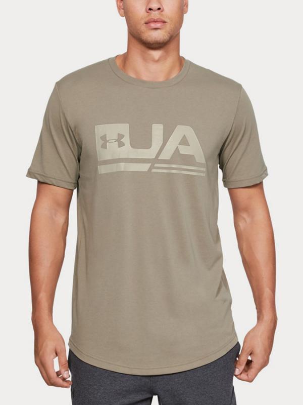 Tričko Under Armour Sportstyle Ss Drop Hem Hnědá