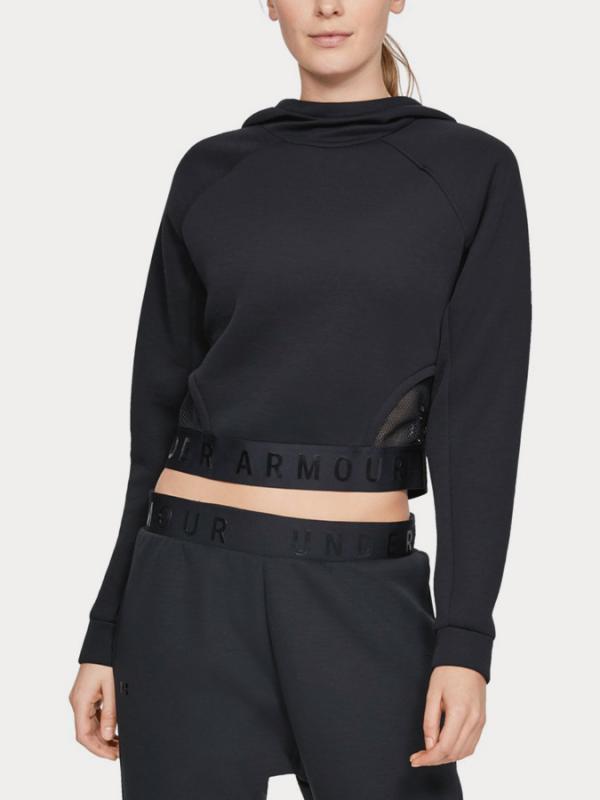 Mikina Under Armour Unstoppable Move Light Crop Po Hood Černá