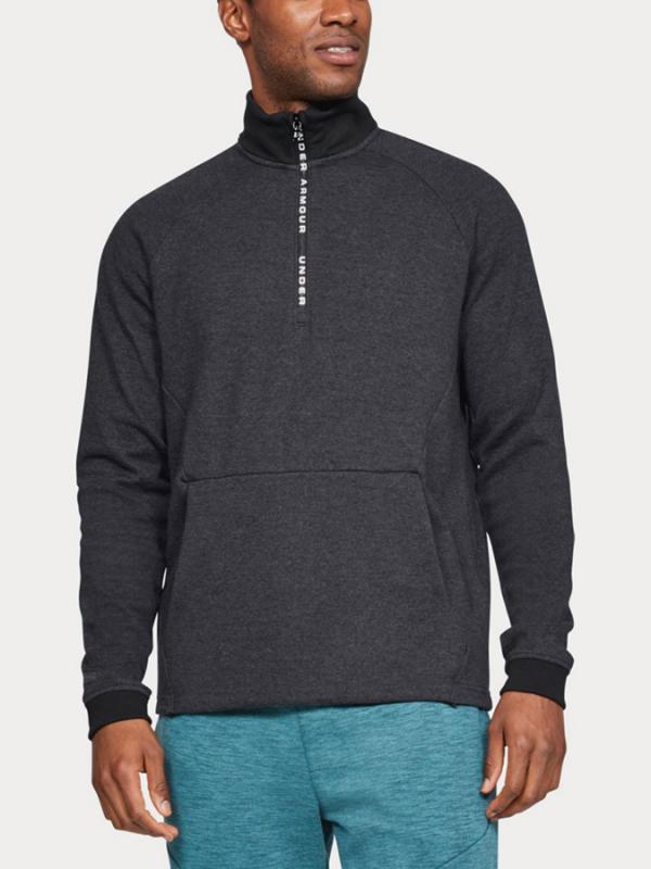 Mikina Under Armour Unstoppable 2X Knit 1/2 Zip Černá