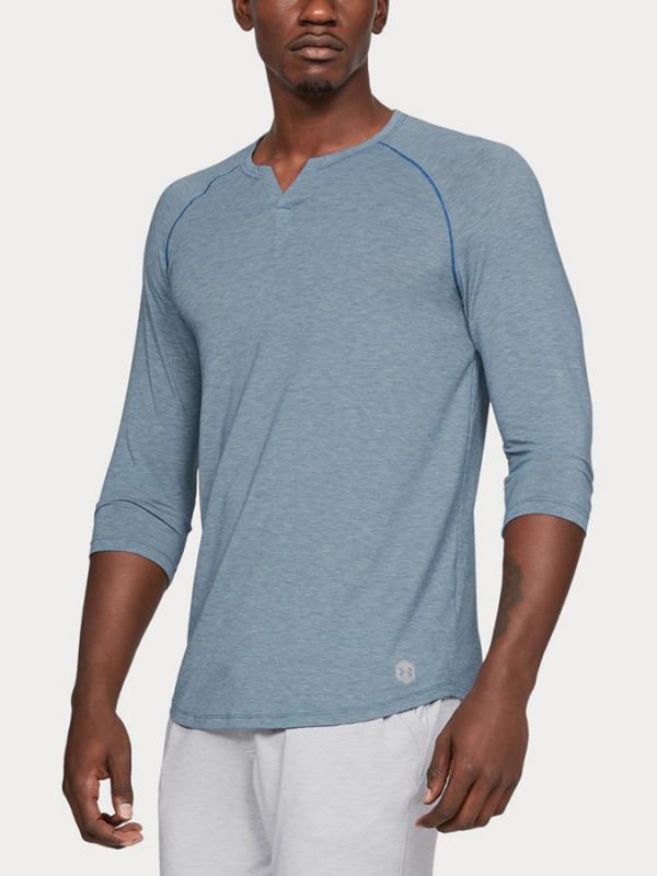 Tričko Under Armour Recovery Sleepwear Henley Modrá