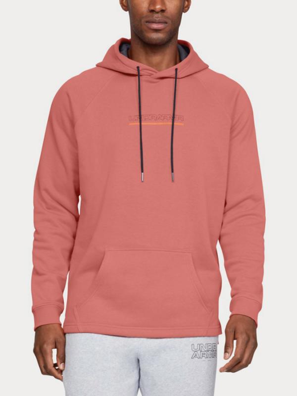 Mikina Under Armour Baseline Flc Graphic Hood Oranžová