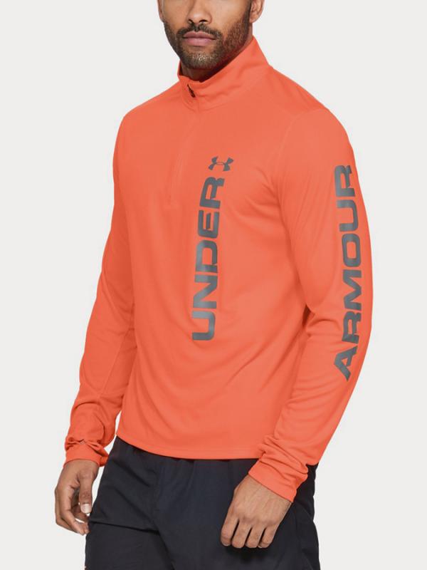 Tričko Under Armour Speed Stride Split 1/4 Zip Oranžová