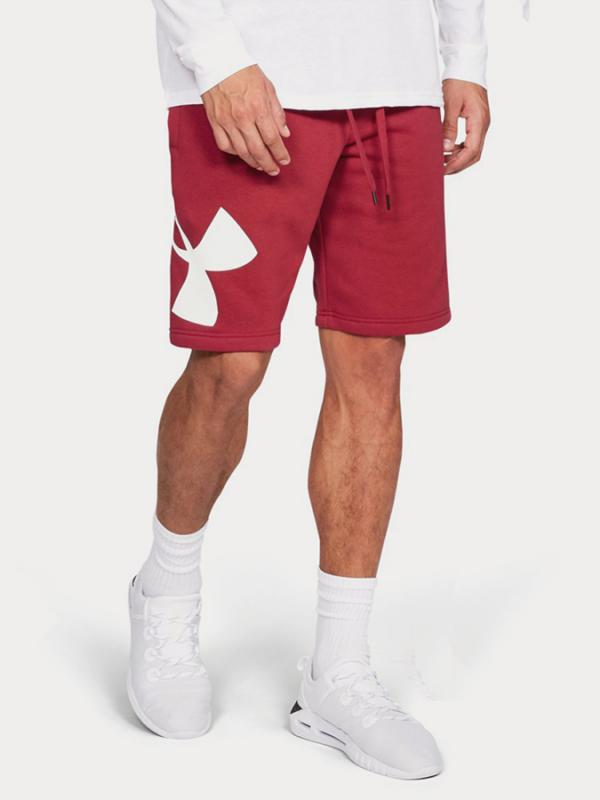 Kraťasy Under Armour Rival Fleece Logo Sweatshort Červená