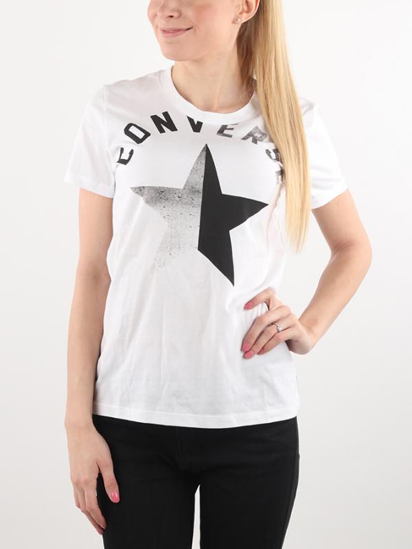 Tričko Converse W Converse Split Star Cre Bílá
