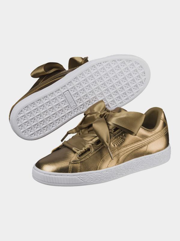 Boty Puma Basket Heart Luxe Wn s Zlatá