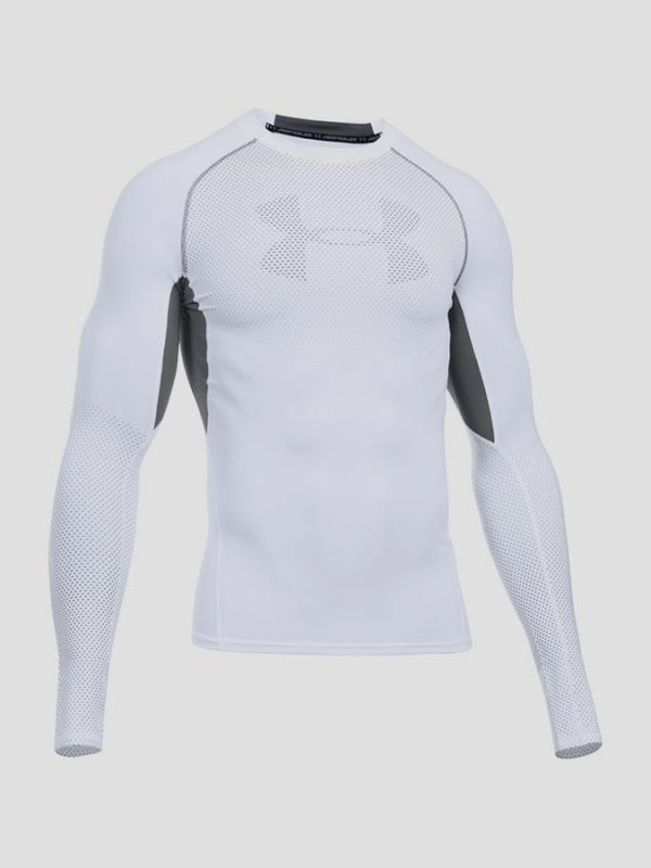 Kompresní tričko Under Armour Heatgear Graphic LS Bílá