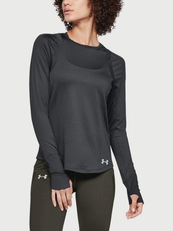 Tričko Under Armour Hexdelta Long Sleeve Černá
