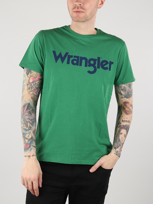 Tričko Wrangler SS Logo Tee Amazon Green Zelená
