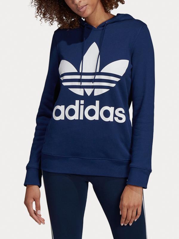 Mikina adidas Originals Trefoil Hoodie Modrá
