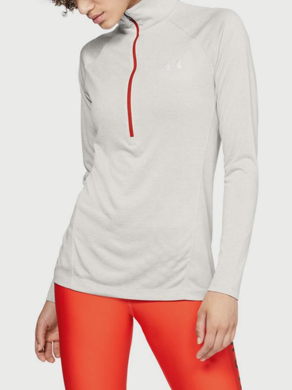 Tričko Under Armour Tech 1/2 Zip - Twist Bílá