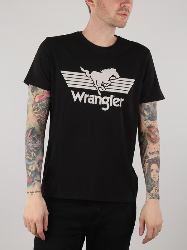 Tričko Wrangler Graphic Logo Tee Black Černá
