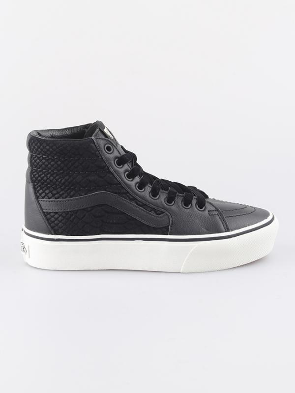 Boty Vans Ua Sk8-Hi Platform 2 (Leather) Černá