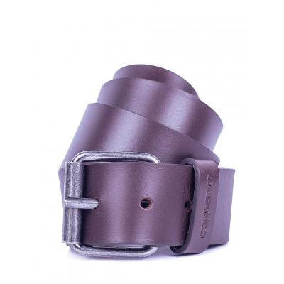 Pásek Carhartt WIP Script Belt Dark Brown / Silver
