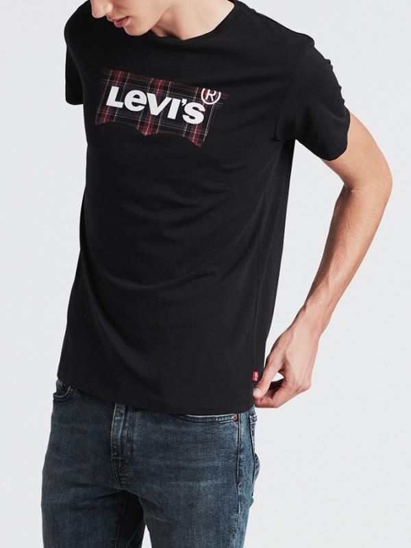 Tričko LEVI'S Housemark Graphic Tee Černá