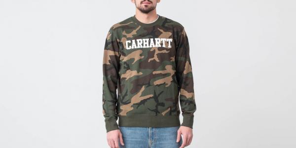 Carhartt WIP College Sweat Camo Laurel/ White