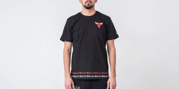New Era NBA Team Wordmark Tee Chicago Bulls Black
