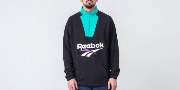 Reebok Classic Vector 1/4 Zip Hoodie Black