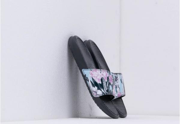 Nike Wmns Benassi Jdi Print Anthracite/ Topaz Mist-Pink Rise