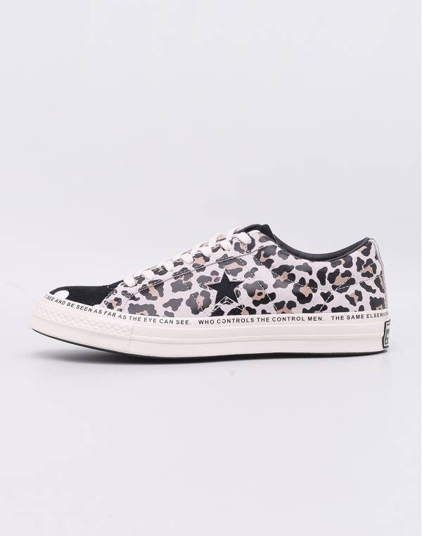 Converse Brain Dead One Star OX Egret/ Black/ Multi 45