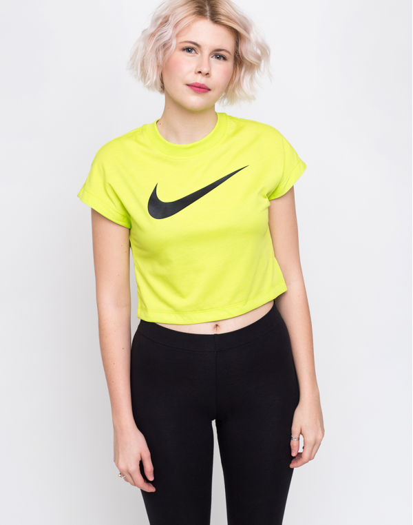 Nike Swoosh Sportswear Crop Top Cyber/Black M