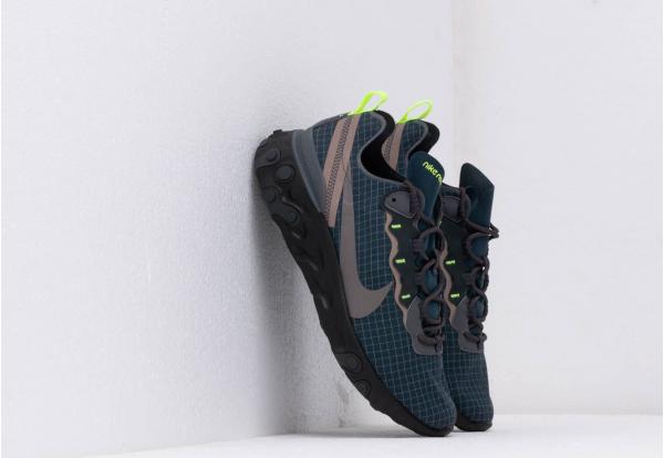 Nike React Element 55 Armory Navy/ Mtlc Dark Grey-Volt