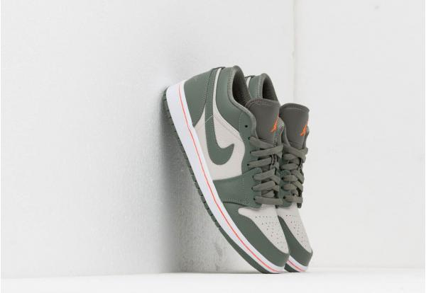 Air Jordan 1 Low White/ Hyper Crimson-Light Bone