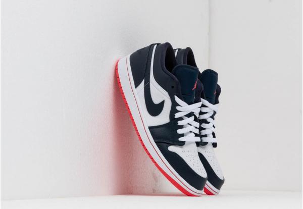 Air Jordan 1 Low Obsidian/ Ember Glow-White
