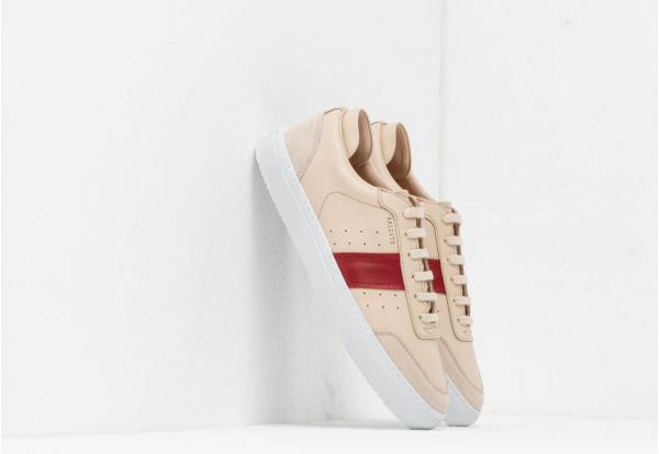 AXEL ARIGATO Dunk Sneaker Leather/ Suede Beige/ Red