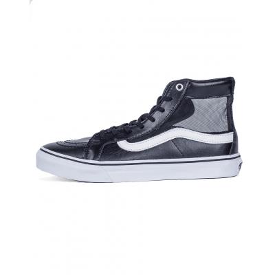 Sneakers - tenisky Vans SK8-HI SLIM CUTOUT (MESH) BLACK/WH