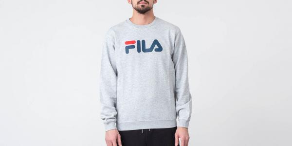 FILA Pure Crew Sweat Light Grey Melange Bros