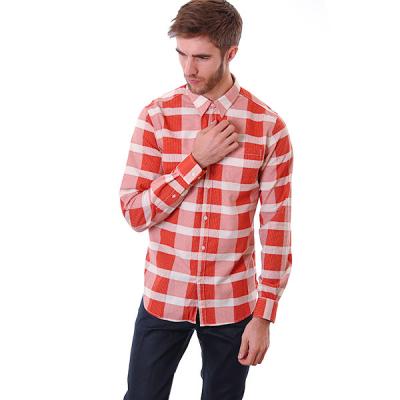 Košile Twothirds Skye Check - Antique White & Tasman Red