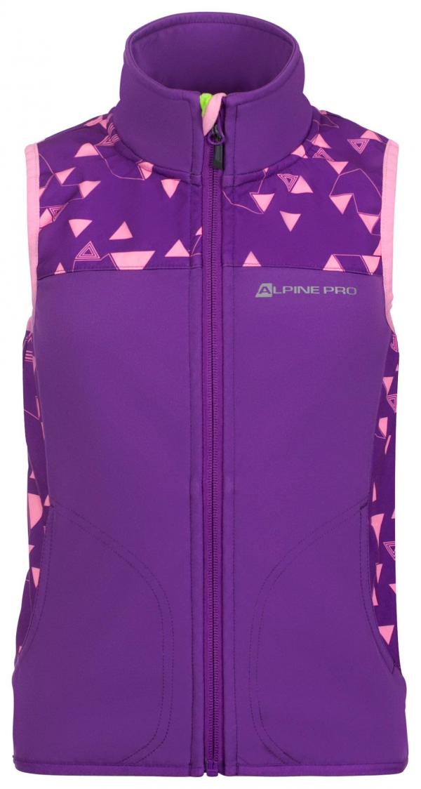 ALPINE PRO ASKLEPIOSO Dětská Softshellová Vesta 104-110
