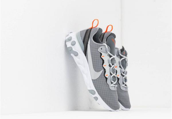 Nike React Element 55 Cool Grey/ Metallic Silver-Hyper Crimson