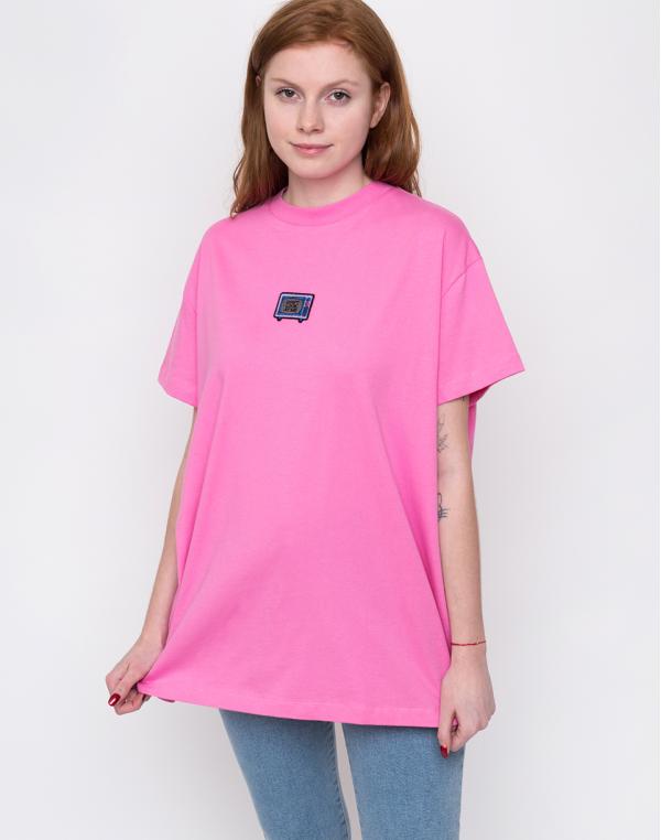 Lazy Oaf Don't Look At Me Oversized T-Shirt Pink L