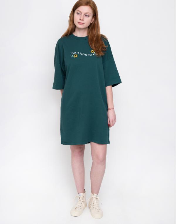 Lazy Oaf Excuse The Mess T-Shirt Dress Green L